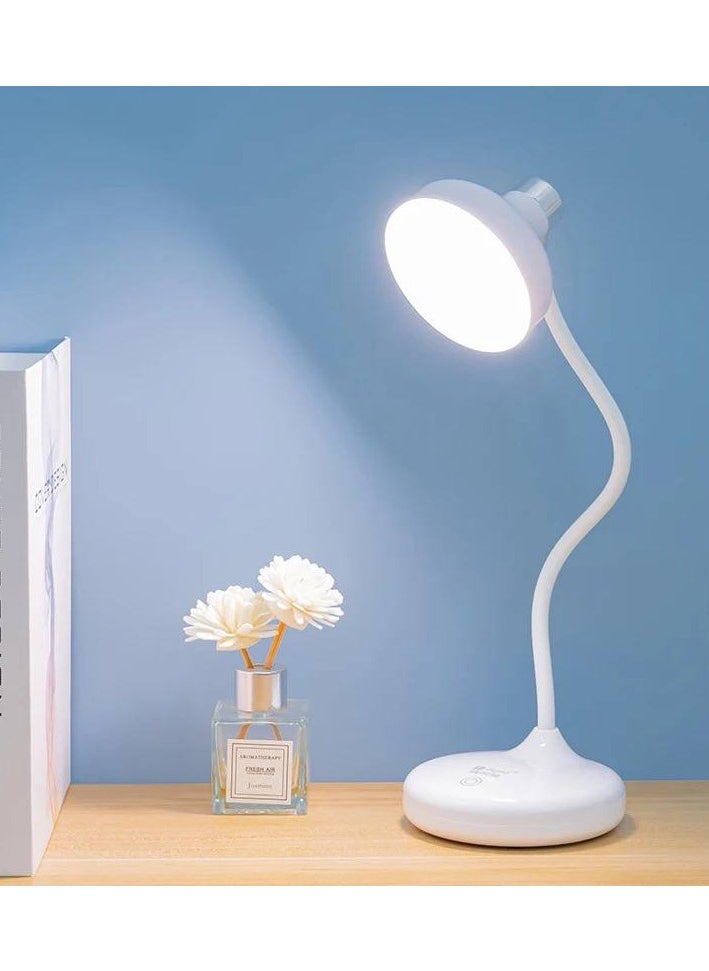 USB Charging Table Lamp, LED Table Lamp for Bar Restaurant Cafe, Dimmable LED Table Lamp for Bedroom (White)