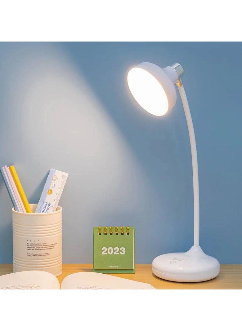 USB Charging Table Lamp, LED Table Lamp for Bar Restaurant Cafe, Dimmable LED Table Lamp for Bedroom (White)