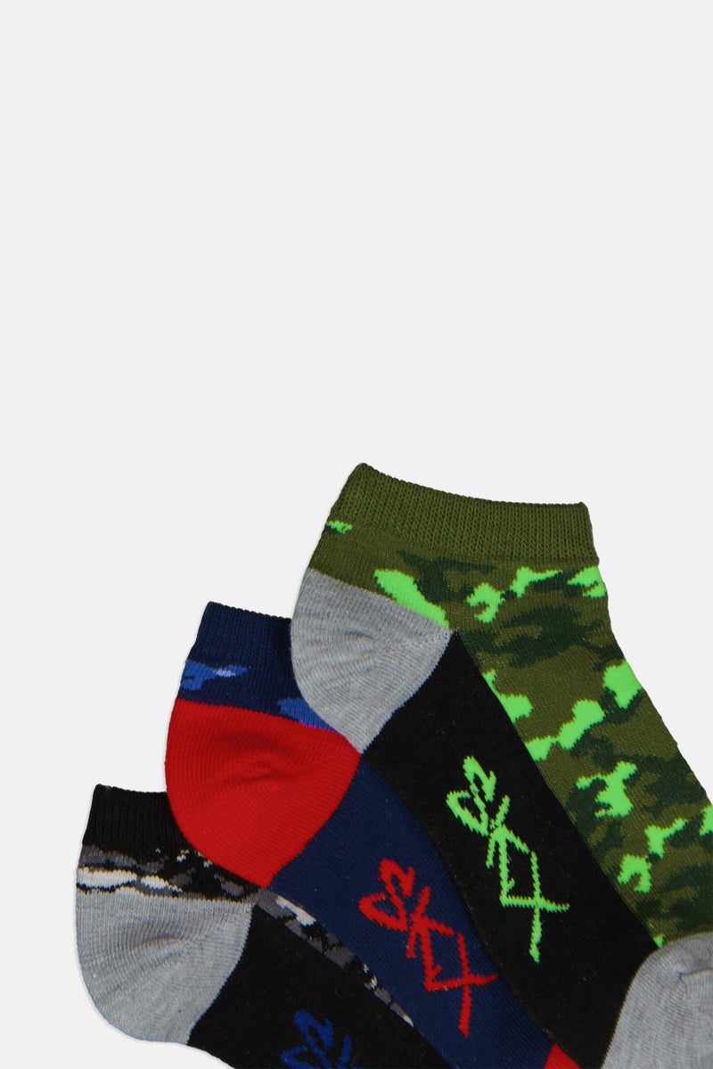 SKECHERS Kids Boy 6 Pairs Camouflage Low Cut Socks, Camouflage - Image 2