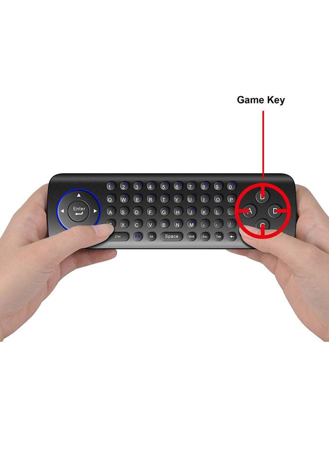 NIBEMINENT C2 6-Axis Sensor Wireless Air Mouse Remote Controller With Keyboard Black  - Image 4