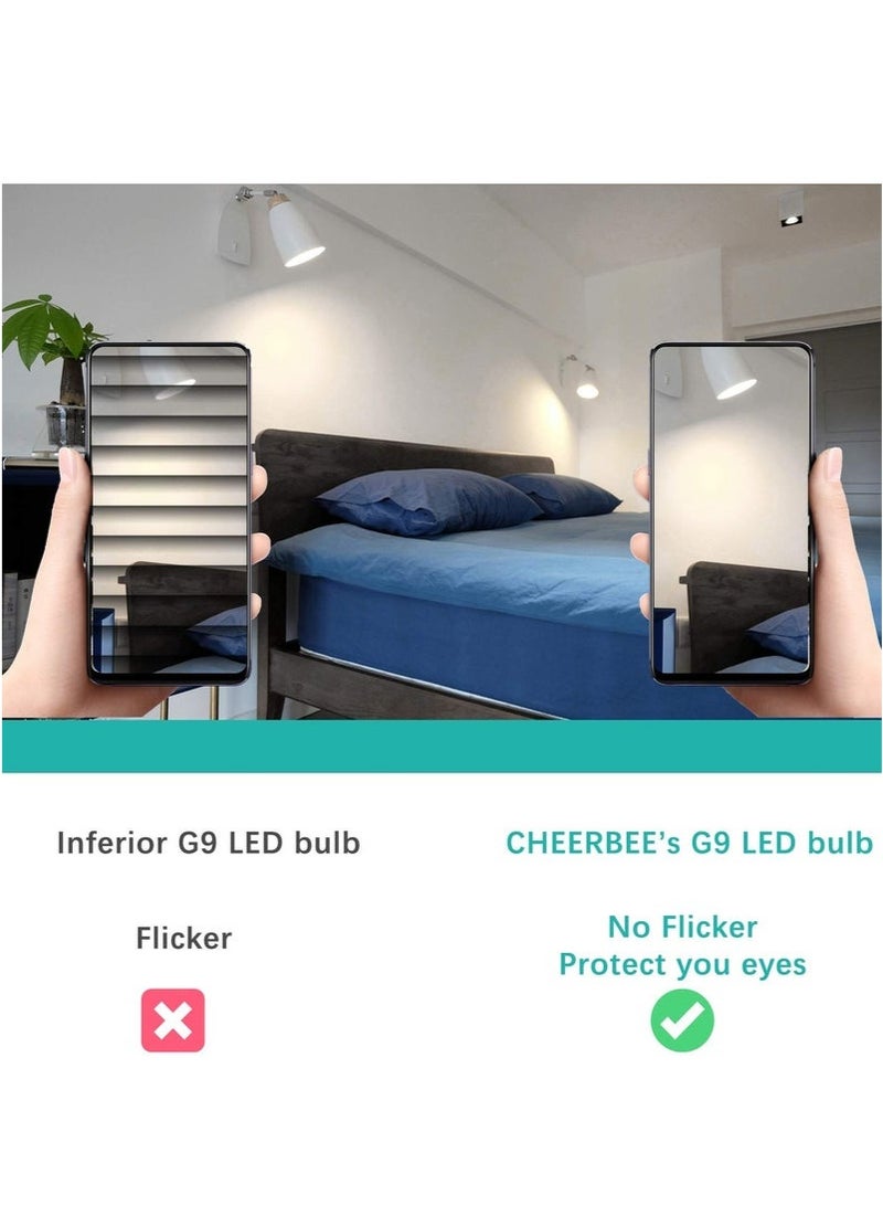 عربست لمبة إضاءة LED G9 للثريا بدون وميض وغير قابلة للتعتيم، عبوة من 5 قطع  - Image 3