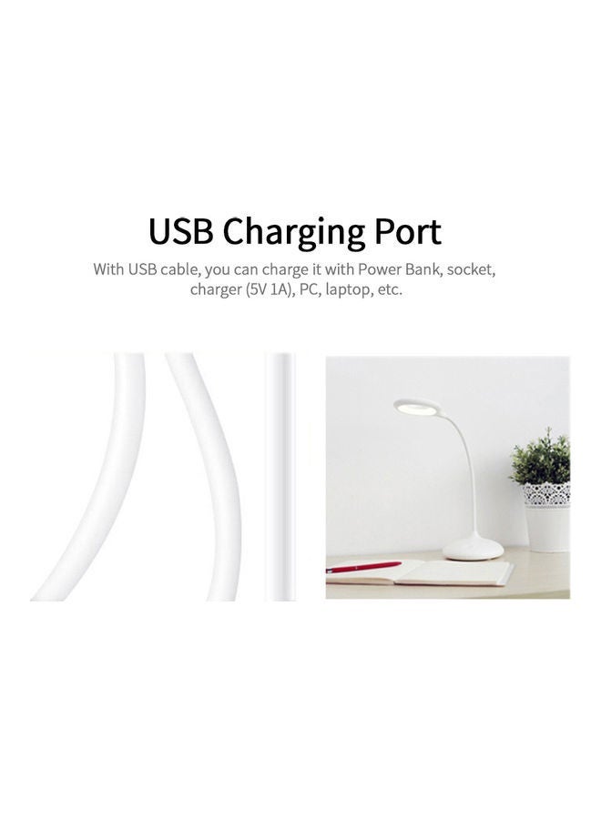 NIBEMINENT Touch Control USB Rechargeable LED Lamp White - Image 5