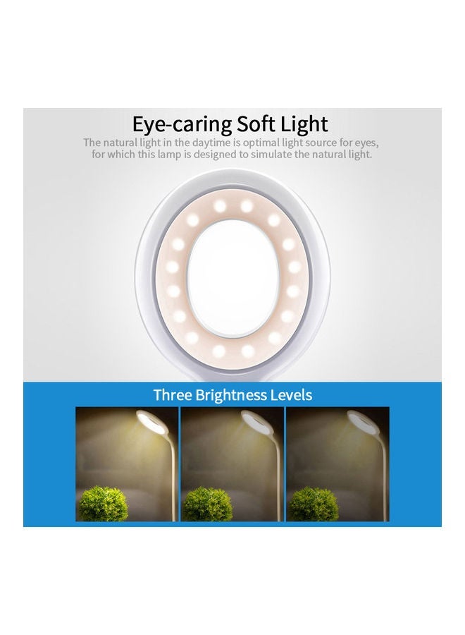 NIBEMINENT Touch Control USB Rechargeable LED Lamp White - Image 3