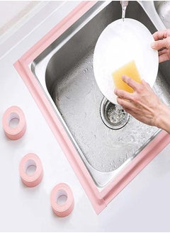Oasisgalore 2 Roll Pink Caulk Strip Tape 3.8cmx3.2m PVC Waterproof Self-Adhesive Caulking Sealing Tape for Kitchen Countertop Sink Bathroom Bathtub Toilet Floor Wall Edge Sealing Strip Protector  - Image 2