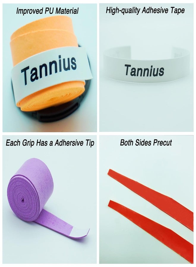 Tannius Pickleball Paddle Grip Tape, 6 Pack Precut Dry Feel Pickleball Grips, Absorbent and Enhanced Pickleball Paddle Overgrip (6-Pack Purple) - Image 2