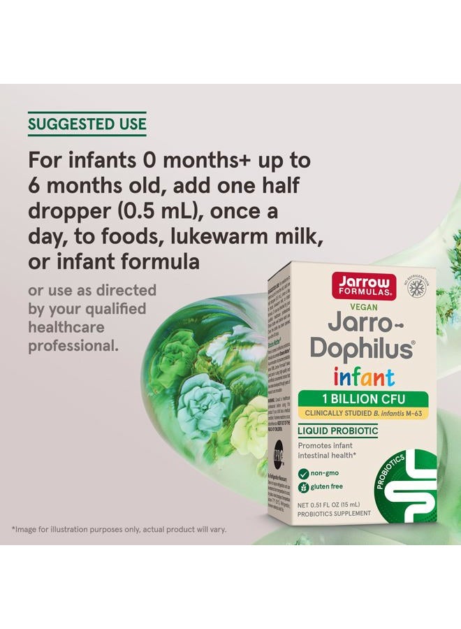 ® Jarro-Dophilus® Infant Liquid Probiotic, Dietary Supplement, Intestinal Health Support for Infants, 1 Billion CFU Per Serving, 0.51 fl oz, 30 Day Supply