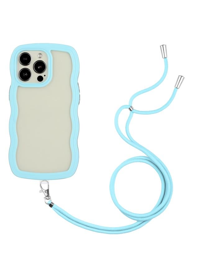 اس-توب جراب لهاتف iPhone 14 Pro Max Lanyard Candy Color Wave TPU شفاف من البولي يوريثين الحراري لهاتف الكمبيوتر الشخصي - Image 1
