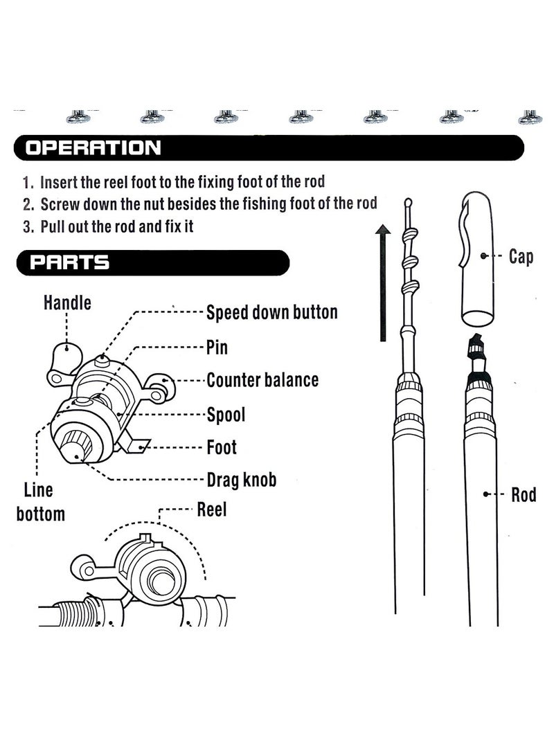 AROAQ Pen Fishing Rod, Ultra Compact And Portable Fishing Rod Reel Combo, Mini Telescopic Pocket Pen Fishing Rod Pole And Reel, Durable Fishing Tool For Travel Saltwater Freshwater, (1pc, Green) - Image 4