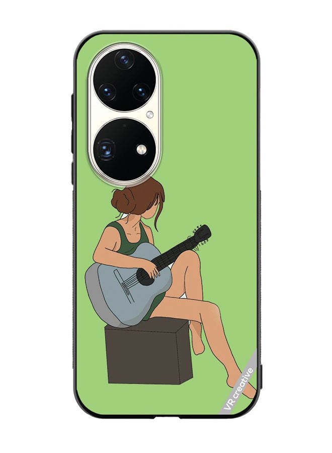 VR CREATIVE Protective Case Cover For Huawei P50 Pro Girl With Guitar Design Multicolour - Image 1