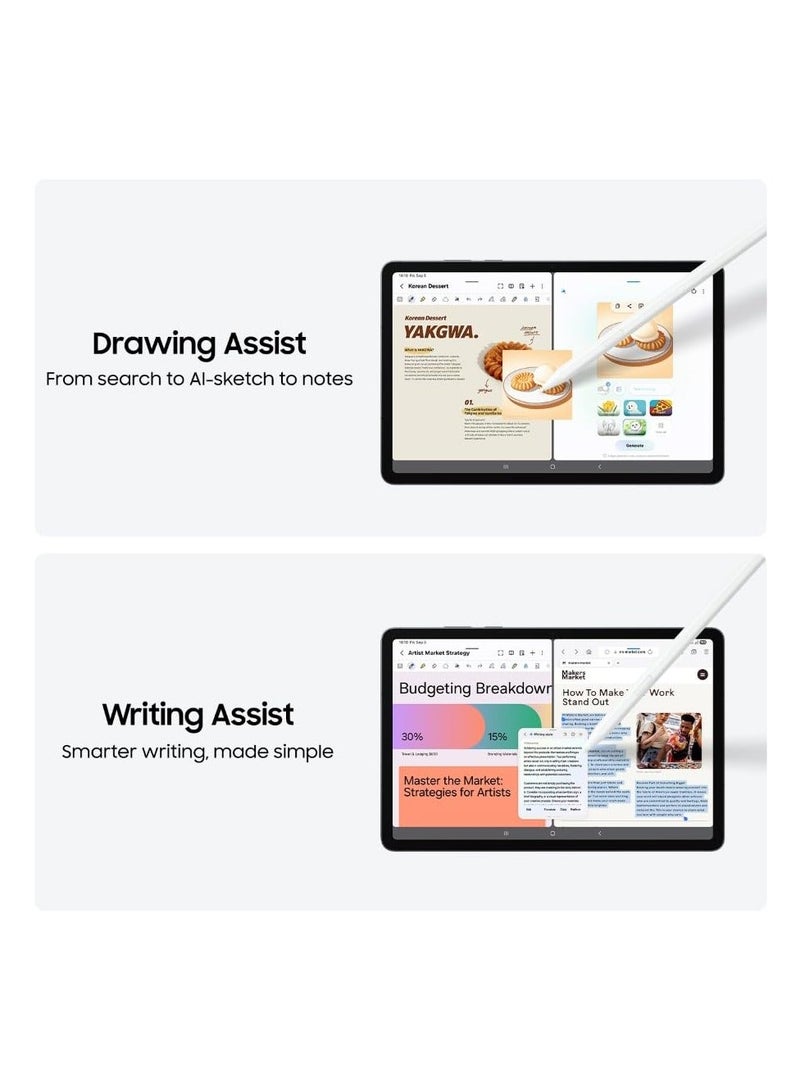 سامسونج جهاز Galaxy Tab S11 مزود بتقنية الذكاء الاصطناعي، وقلم S-Pen سداسي الشكل في العلبة، وشاشة Dynamic AMOLED 2X مقاس 27.8 سم (11 بوصة)، ومعدل تحديث 120 هرتز، وتطبيقات احترافية مثبتة مسبقًا، وذاكرة وصول عشوائي 12 جيجابايت، وسعة تخزين 512 جيجابايت، وجهاز لوحي مزود بتقنية Wi-Fi، فضي (SM-X730) - Image 2