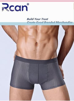 Rcan Rcan Men's 4 Pack Soft Breathable Boxer Brief Underwear for Men, Summer Boy's Non-fading Underwear Set Size 3XL  - Image 2