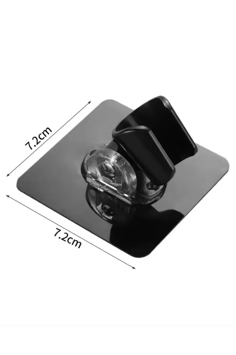 Zalcoon Zalcoon Strong Adhesive and Waterproof Shower Head Holder,360 Rotating Adjustable Handheld Shower Holder,Shower Head Holder Wall Mount,Perfect for Handheld Shower Head with Hose (Black) - Image 1