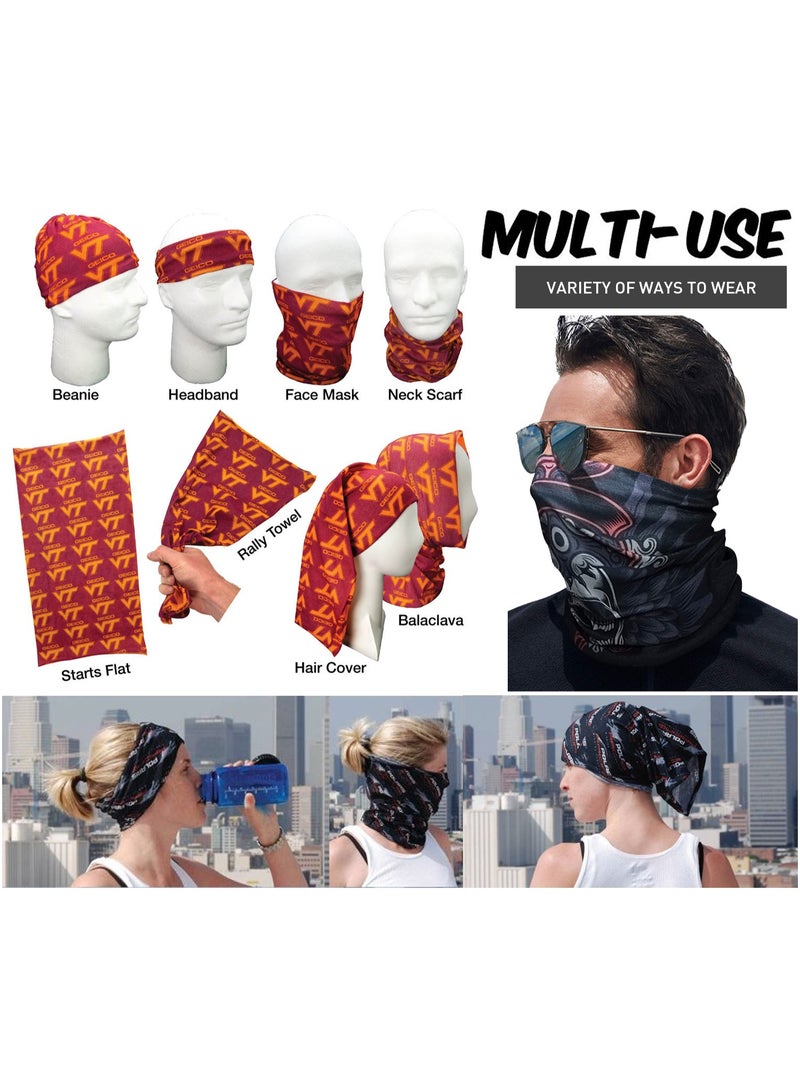 Unisex Multifunctional Multi-use Balaclava Bandana Scarf Neck Gaiter Tube Cover Face Mask Head Arm Wear Band Breathable Washable Free Size Stretch Fabric for Dust Sun Wind Protection, Sports and Outdoor Activities, Multi Color 016 - Image 4