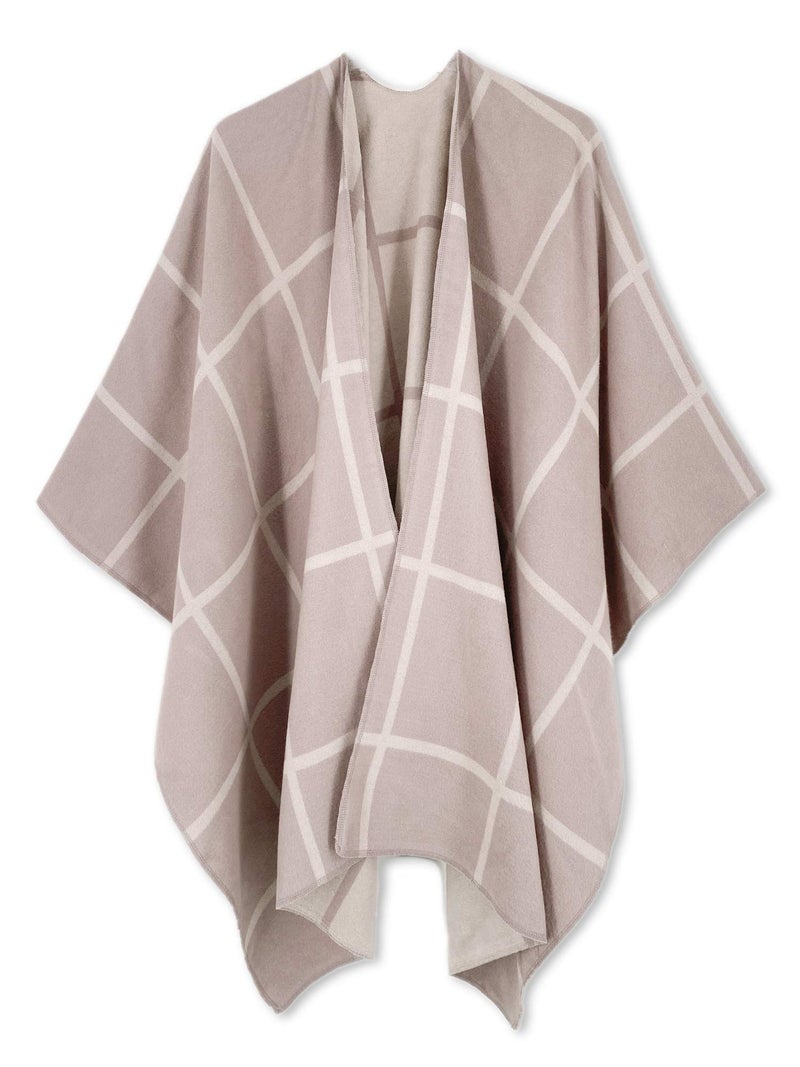 Moss Rose Women's Shawl Wrap Poncho Ruana Cape Open Front Cardigan - Image 4