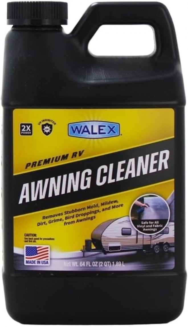 Walex RV Awning Cleaner - Safe for Vinyl & Fabric, Dissolves Tough Stains, Mold, Mildew, Dirt, Bird Droppings & More; Extends Awning Lifespan for RVs, Campers, Trailers & Motorhomes, 64 oz - Image 1