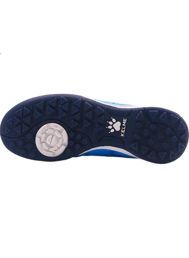 Kelme Soccer Shoes For Men And Youth, Competition Tf Turf Cleats, Breathable Non-Slip Football Boots For Students, Blue/Dark Blue, Size 31 - Image 1