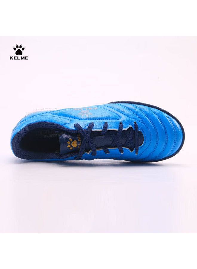 KELME أحذية كرة القدم كيلمي للرجال والشباب، أحذية تنافسية Tf للملعب، أحذية كرة قدم غير قابلة للانزلاق للطلاب، زرقاء/زرقاء داكنة، مقاس 31 - Image 5