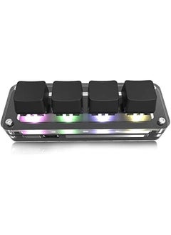 Generic 4 Keys Mini Keypad One Handed Mechanical Gaming Keyboard, Multifunctional Shortcut DIY Programmable Macro Keyboard, RGB Backlight, Plug and Play, OSU Gaming Keyboard for Office, Game, Music, etc.  - Image 1