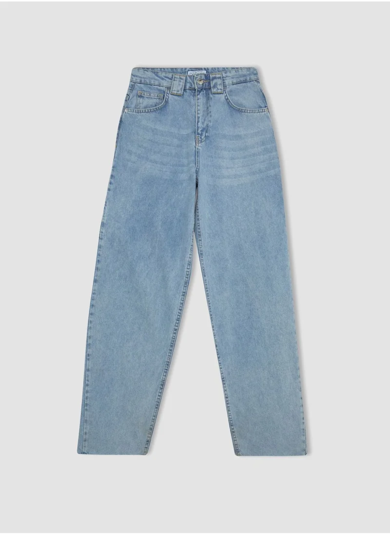 DeFacto Carpenter High Waist Loose Cut Long Jeans