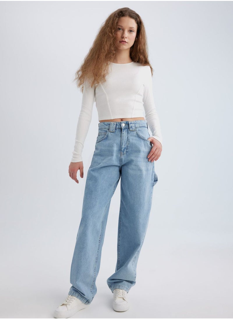 Carpenter High Waist Loose Cut Long Jeans - pzsku/Z87A7089584655B731A70Z/45/_/1713442944/96af5dcd-8733-48de-8a66-d356b09012e2