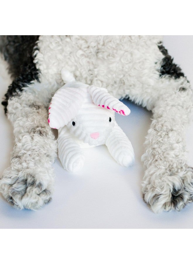 Midlee Stripe Ears White Easter Rabbit Dog Toy - Image 2