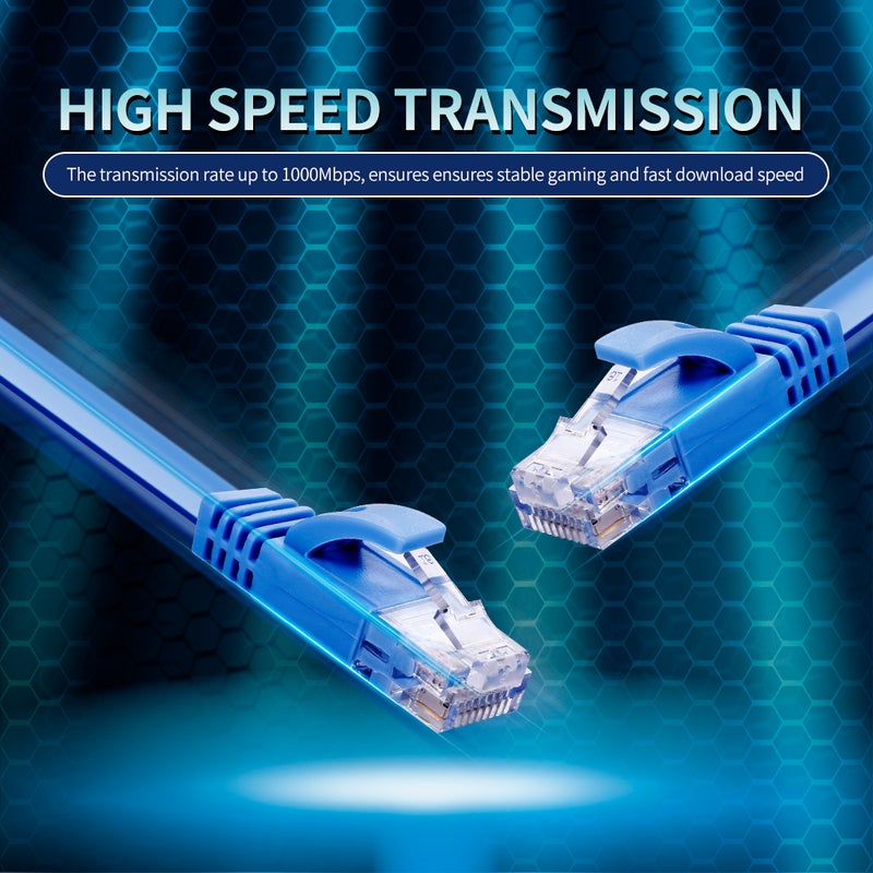 كابل إيثرن CAT.6 كابل شبكي جيغابيت منزلي CAT6 كابل باتش RJ45 كابل ناعم من مادة PVC كابل شبكي عالي السرعة 10 متر - Image 5