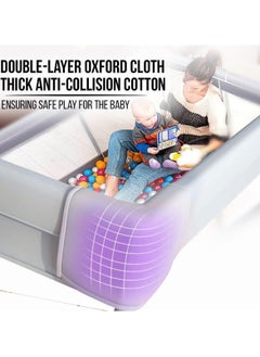 Piccasio Extensively Useful Baby Playpen Versatile playpen for babies and toddlers Elegant Baby Playpen Fence with Fluffy play mat and 20 Non-Toxic Pit Ball baby Play yard (120 * 120)  - Image 4