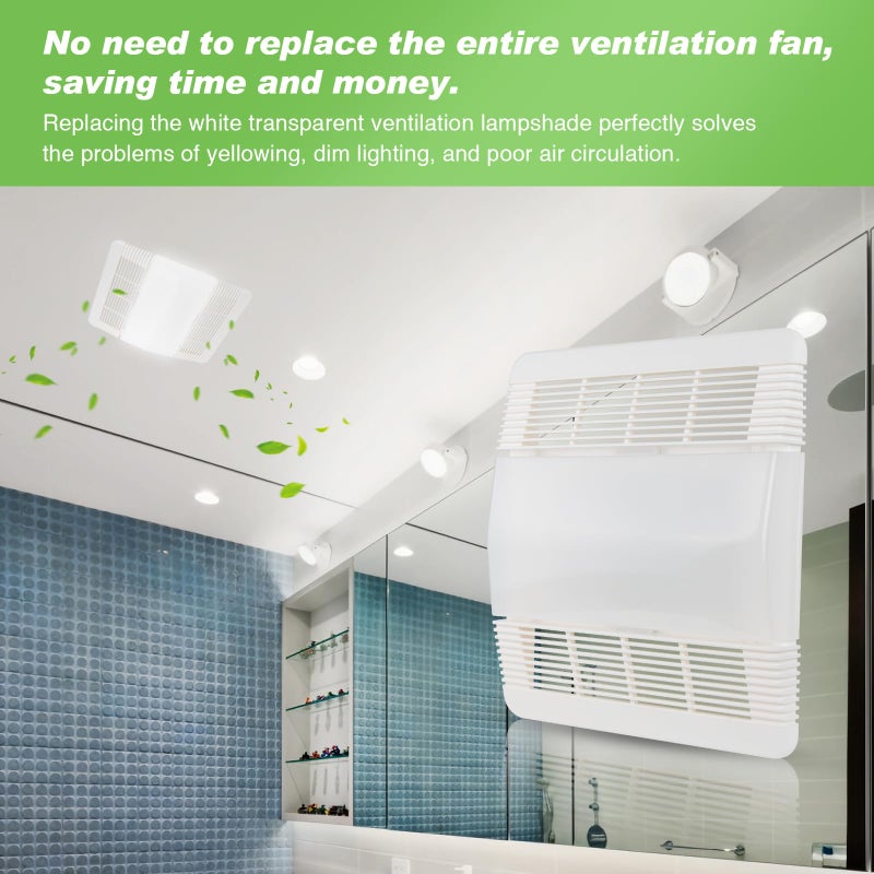 Sfneer 85315000 bathroom exhaust fan vent cover | bathroom fan light cover Replacement Broan-Nutone 663, 663N, 663FL, 663L, 663LN, 669L, 669LN, 669FN, 763RL, 763RLN, 769RL, 769RLN, 769RF - Image 3