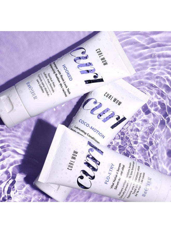 كولور واو مجموعة تجعيد الشعر المثالية من كولور واو | مجموعة تجعيد الشعر المثالية من 3 قطع، تتضمن شامبو هوكد الفاخر بحجم مناسب للسفر، وبلسم كوكو موشن، وسيروم فلو-إيتري 2.0 أونصة سائلة (عبوة من 3 قطع) - Image 4