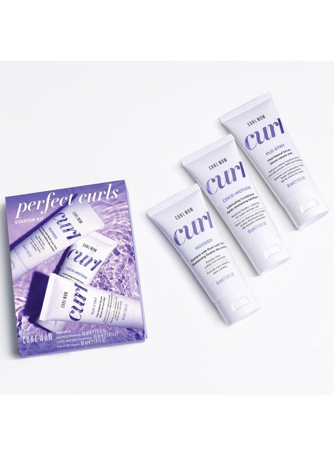 كولور واو مجموعة تجعيد الشعر المثالية من كولور واو | مجموعة تجعيد الشعر المثالية من 3 قطع، تتضمن شامبو هوكد الفاخر بحجم مناسب للسفر، وبلسم كوكو موشن، وسيروم فلو-إيتري 2.0 أونصة سائلة (عبوة من 3 قطع) - Image 1