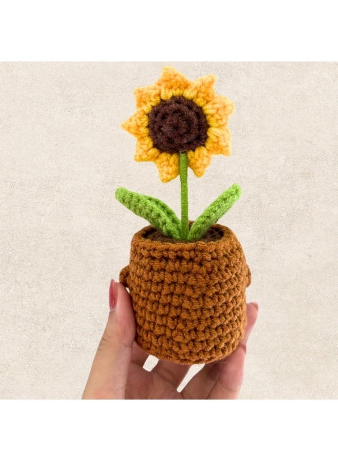 GIFT Positive Sunflower Doll Crochet with Card, This is A Little Reminder - Appreciation Gift for Coworker, Best Friend, Teacher, Sister, Mom -  Birthday, Thank You Gift for Women, Men - Image 5