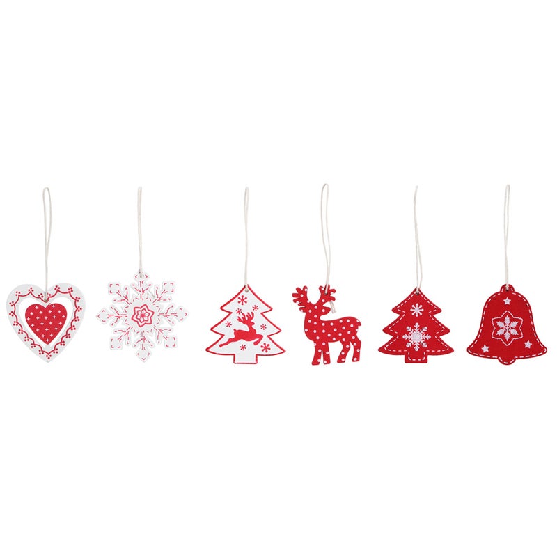 24Pcs Beautiful Home Xmas Hanging Ornament Decoration Christmas Tree Decoration Props Gift - Image 2