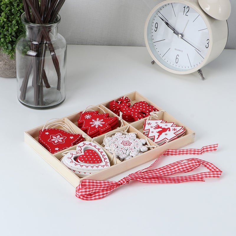 24Pcs Beautiful Home Xmas Hanging Ornament Decoration Christmas Tree Decoration Props Gift - Image 4