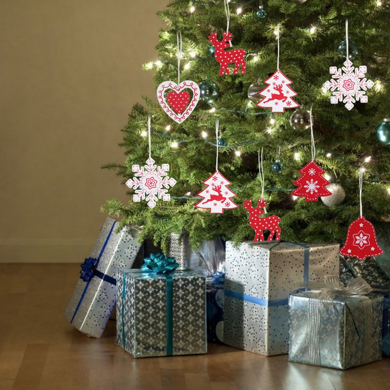 24Pcs Beautiful Home Xmas Hanging Ornament Decoration Christmas Tree Decoration Props Gift - Image 1