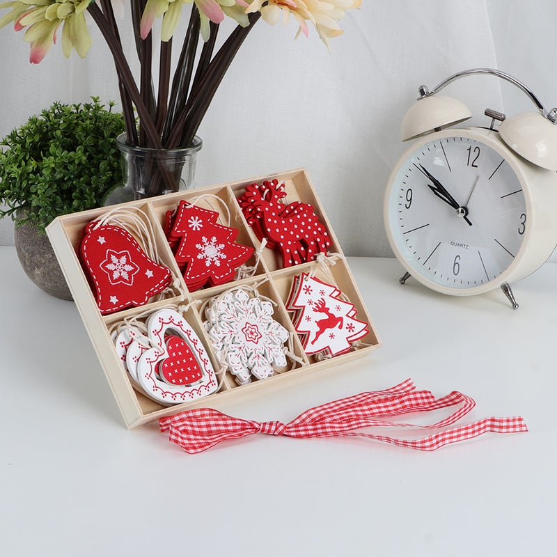24Pcs Beautiful Home Xmas Hanging Ornament Decoration Christmas Tree Decoration Props Gift - Image 5