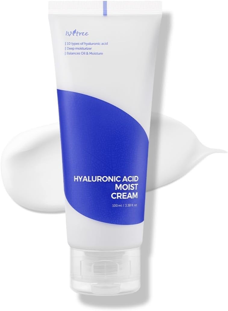 Isntree Hyaluronic Moist Cream – Intensive Hydrating Cream with Hyaluronic Acid Complex to Lock in Moisture, Strengthen Skin Barrier & Relieve Dryness for All Skin Types