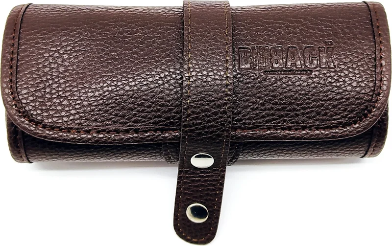 Hobi Market Art Faux Leather Roll Pen Holder 36 Compartments Brown