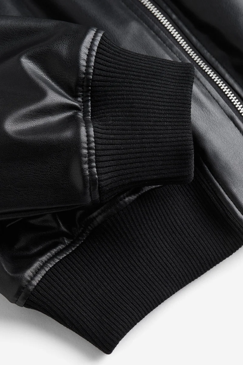 اتش اند ام Shoulder-Pad Coated Bomber Jacket