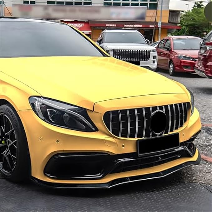 AUSMILA Front Bumper Spoiler Lip Kit for Benz C Class W205 S205 2015-2022 C63 AMG 4-Door 5-Door - Image 5