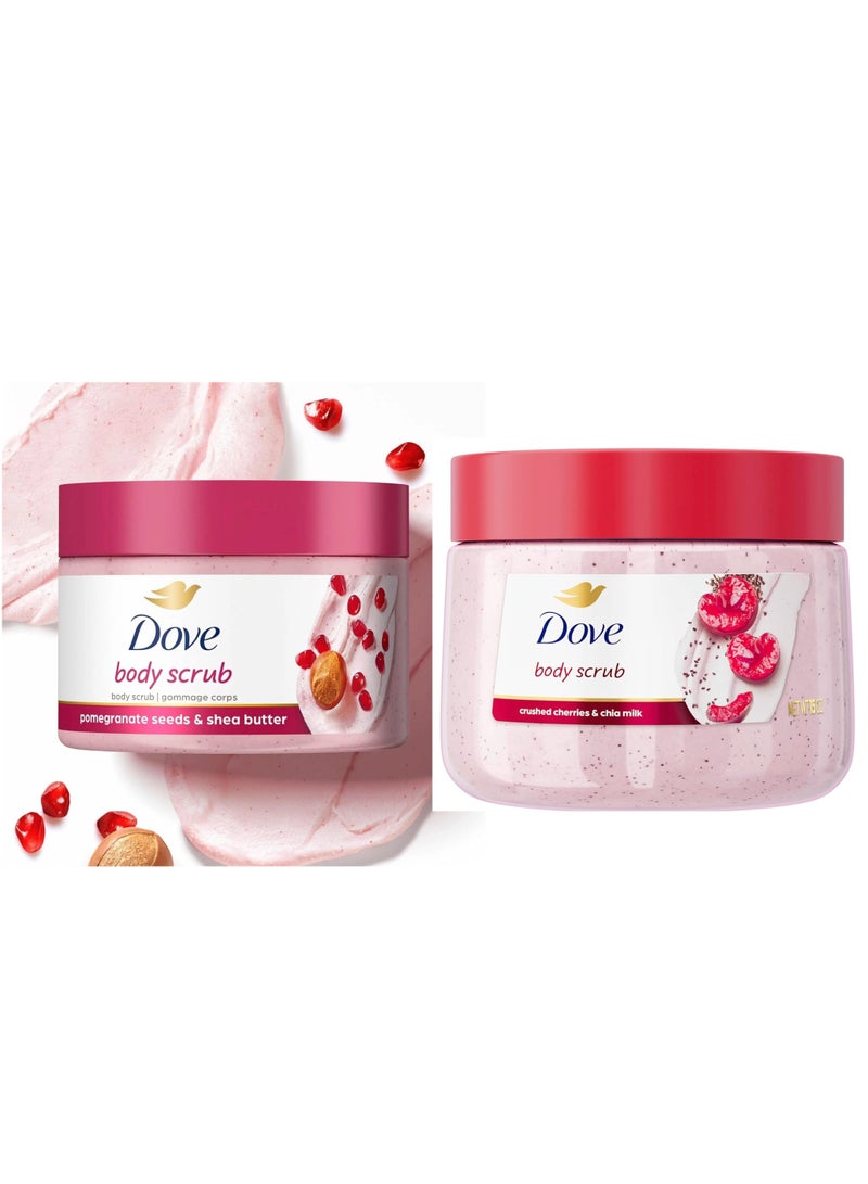 دوف مقشر الجسم من دوف - بذور الرمان وزبدة الشيا - 298 جم / توت الكرز المهروس وحليب بذور الشيا - 425 جم - Image 4