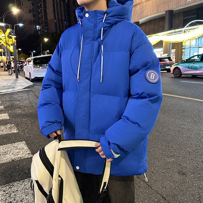 Cotton-Padded Clothes Men'S 2024 Winter Couple'S Thickened Hooded Cotton-Padded Jacket Neutral Style Fashionable Waterproof Cotton-Padded Clothes Women'S Jacket - Image 1