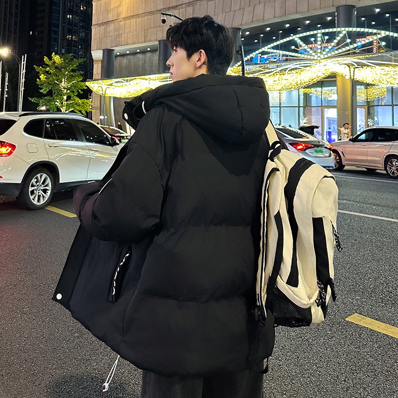 Cotton-Padded Clothes Men'S 2024 Winter Couple'S Thickened Hooded Cotton-Padded Jacket Neutral Style Fashionable Waterproof Cotton-Padded Clothes Women'S Jacket - Image 3