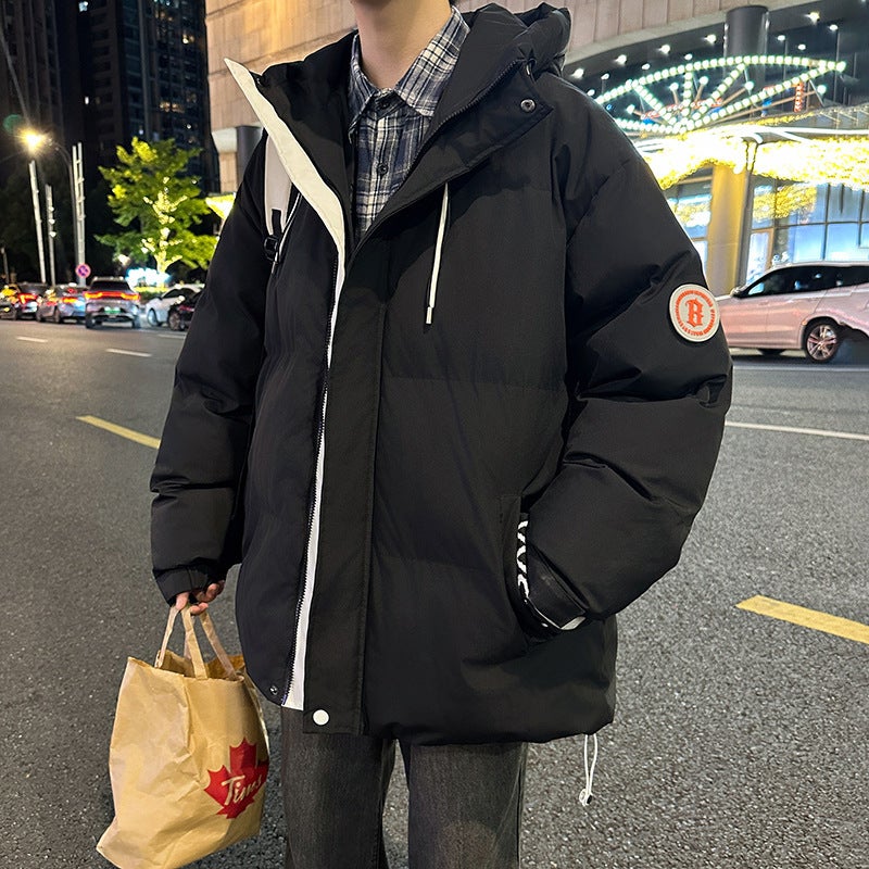 Cotton-Padded Clothes Men'S 2024 Winter Couple'S Thickened Hooded Cotton-Padded Jacket Neutral Style Fashionable Waterproof Cotton-Padded Clothes Women'S Jacket - Image 2