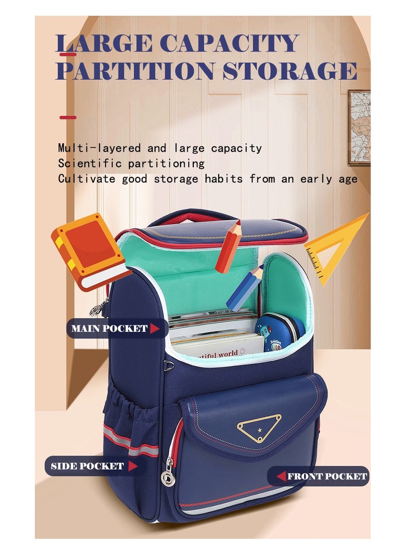 Sky View Kids Backpacks, Lightweight, Waterproof Fabric, Reflective Strips, Children's School Bookbag, School Bags for Travel, 40*18*30 Inch, 21.6L - Image 4