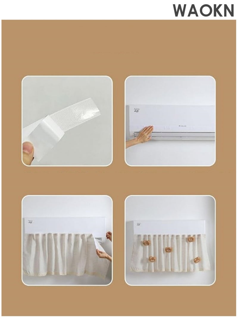 WAOKN Air conditioner windshield Air conditioner windshield Wall-mounted Air conditioner windshield with multiple air holes Uniform wind Windproof Air conditioner and heater universal No need to hang on the wall Simple installation Lightweight Power saving Suitable for various types of air conditioners - Image 3