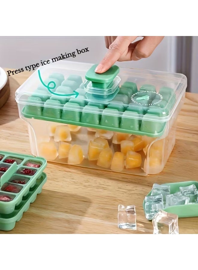 Goolsky Easy Release Ice Cube Tray Set with Lid and Storage - 68 Cavities, Food Grade PP Molds for Chilling Drinks, Perfect Summer Accessory Ice Cube Tray with Lid Ice Cube Tray for Refrigerator, Drink Chilling, Beverage Cooling, Highquality Silicone, Party Hosts, Home Bartenders - Image 2
