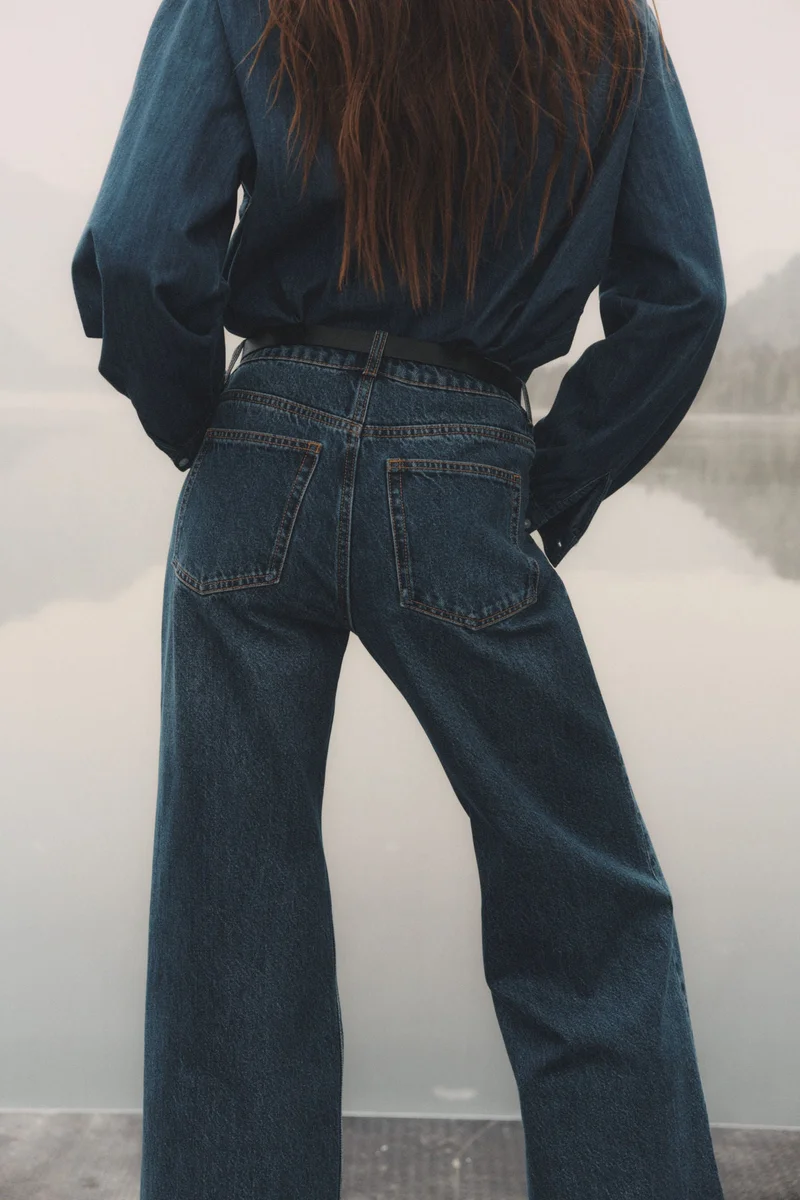 اتش اند ام جينز بقصة عادية وحافة واسعة