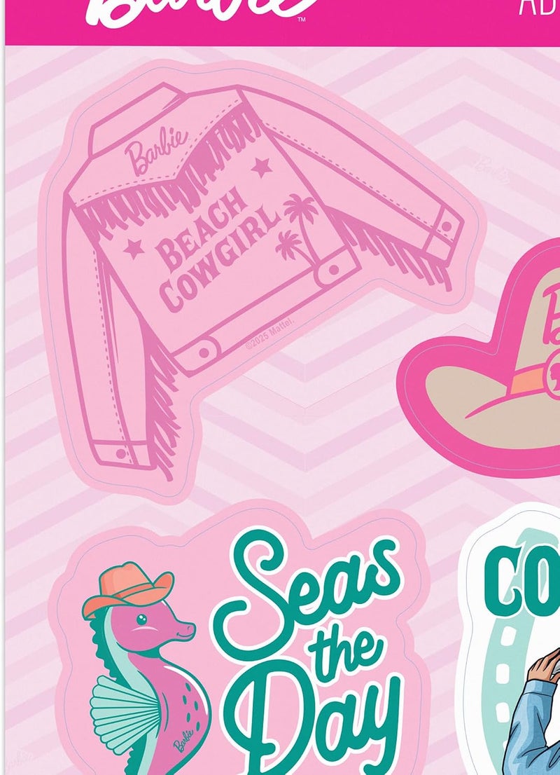 Open Road Brands Mattel Barbie Beach Cowgirl 4 Pack Adhesive Vinyl Decals - Western Barbie Stickers for Water Bottle or Laptop - Image 4