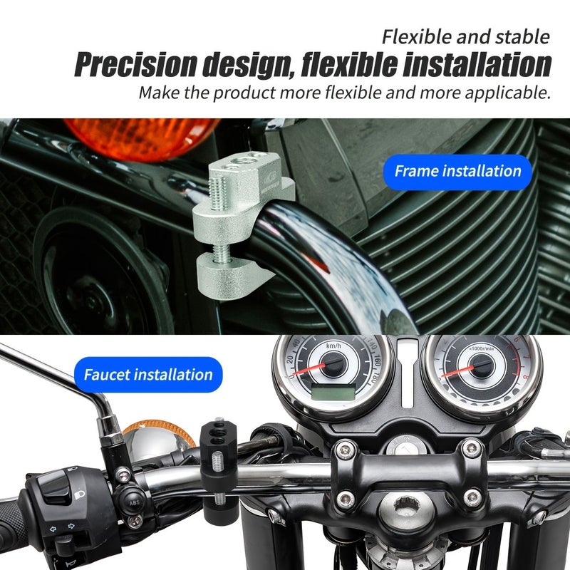 1pc Aluminum Alloy Motorcycle Expansion Bracket For Auxiliary Lights Phone Mounting Support - Image 3