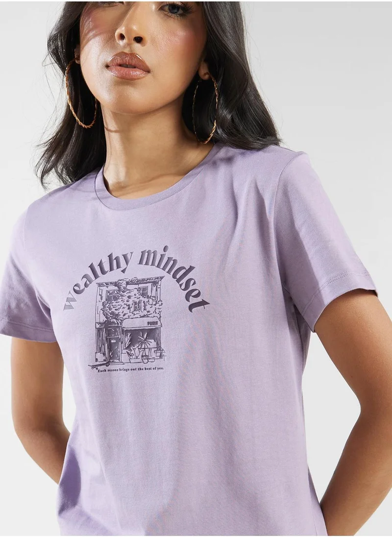 بوما Graphic Wealthy Mindset T-Shirt